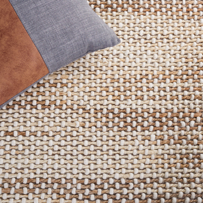 Charvik Handmade Area Rug in Natural/Beige, Rectangle 5' x 8'
