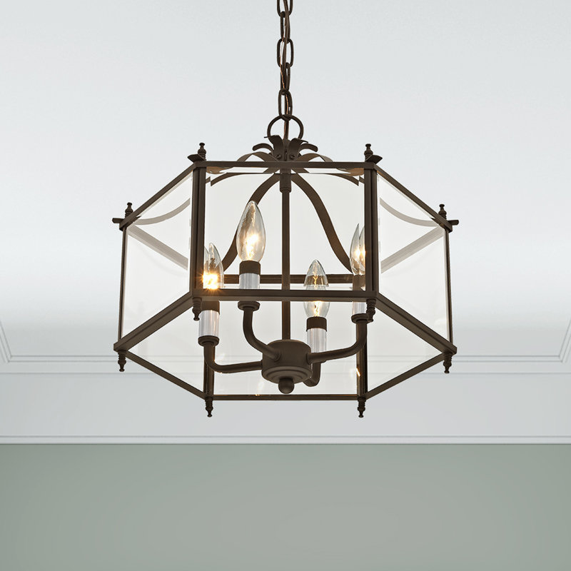 Lustre géométrique à 4 lumières Amores