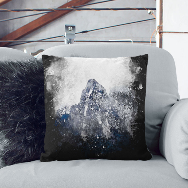 Bucegi Mountains in Romania Cushion with Filling, 40cm H x 40cm W x 15cm D, White
