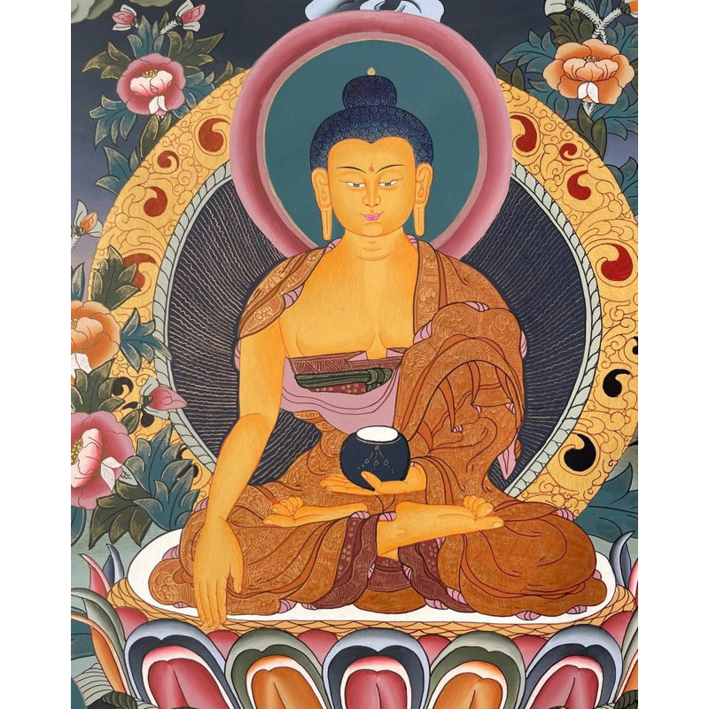 Bouddha Shakyamuni Thangka (Thangka sans brocart)