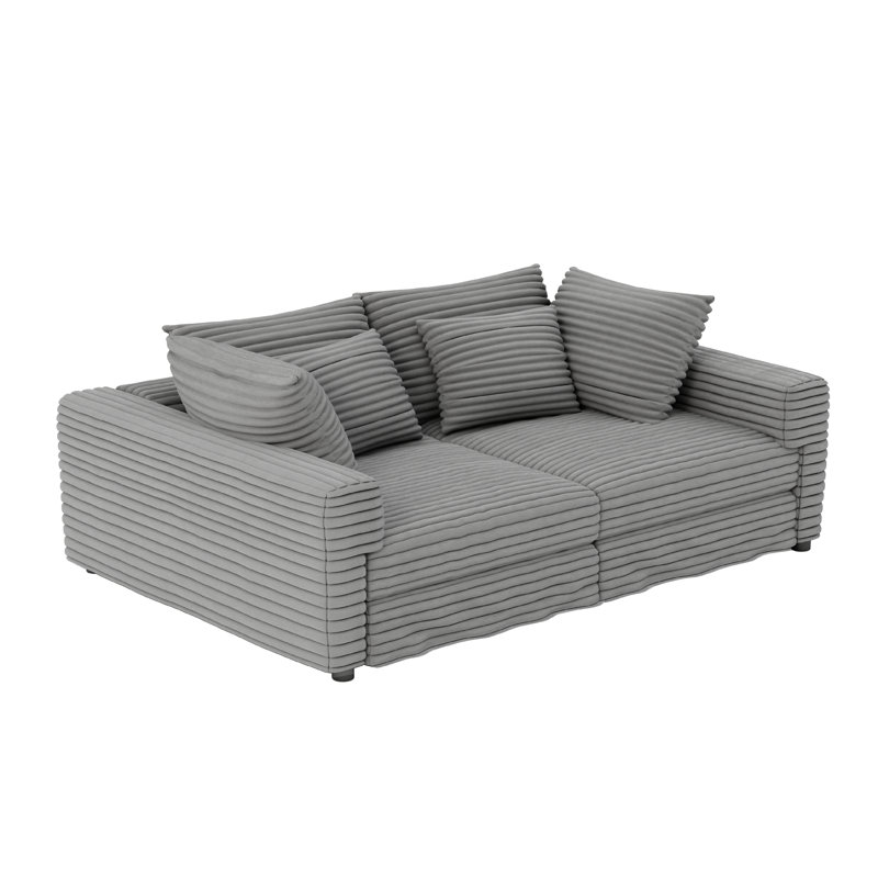 Canapé modulaire moderne avec velours côtelé et éponge haute densité