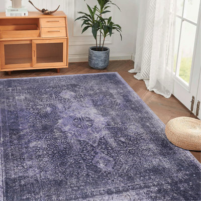 Tapis 150x240 cm pour chambre, salon, cuisine - Lavable, à poils courts, antidérapant, ne peluche pas, pliable, anthracite. Convient à diverses pièces et animaux domestiques. Résistant aux taches. Moquette douce.