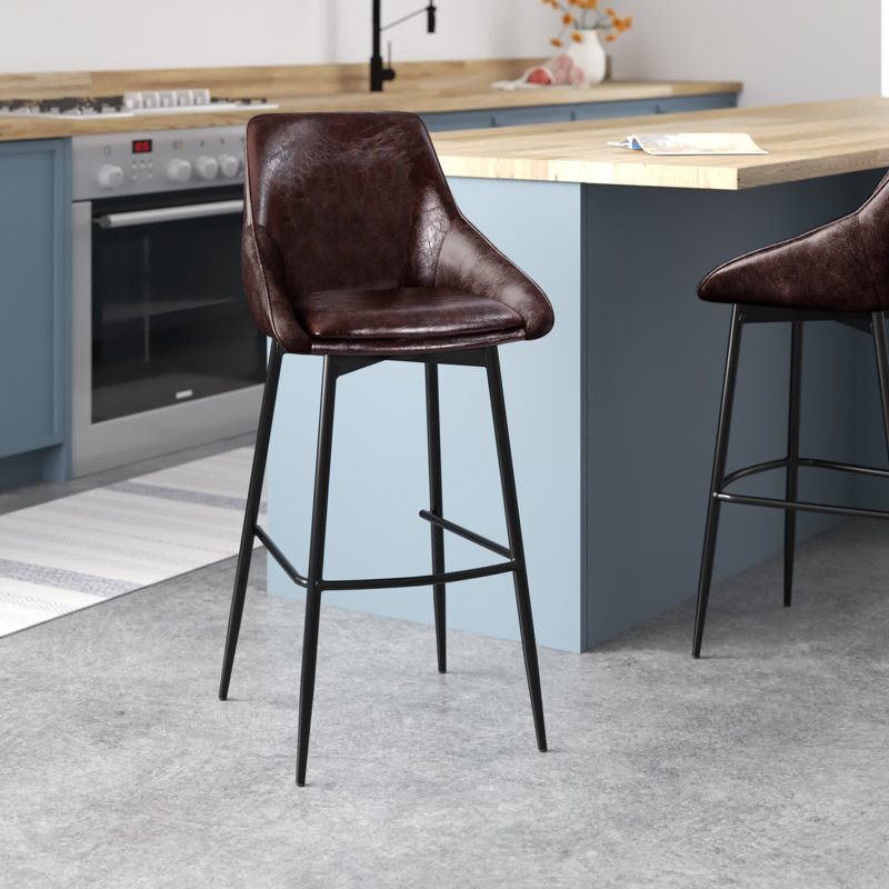 Dani Bar Stool, Brown, Bar Stool (29” Seat Height)