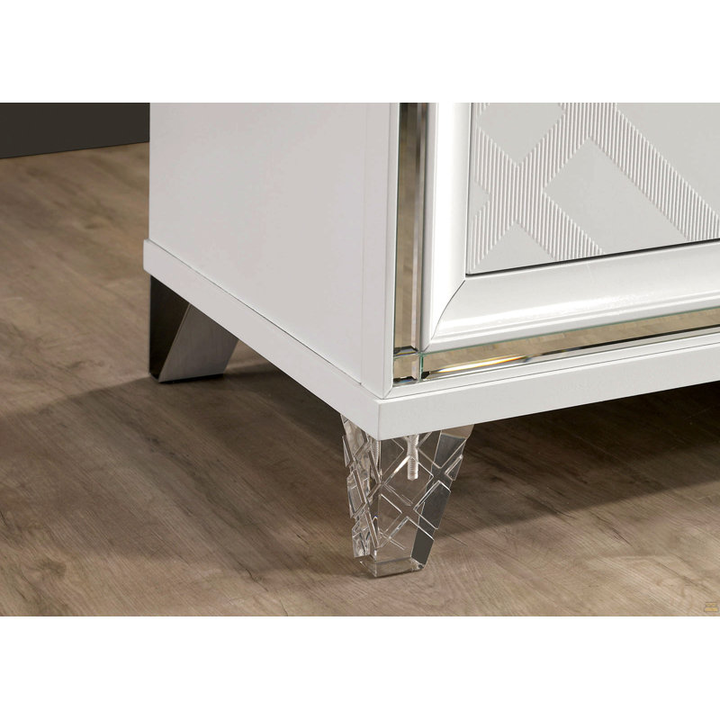 Pieds de commode en acrylique 1Pc, Blanc