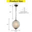 Luminaire suspendu en forme de lanterne sphérique de style rétro en laiton antique à 12 lumières Makbule