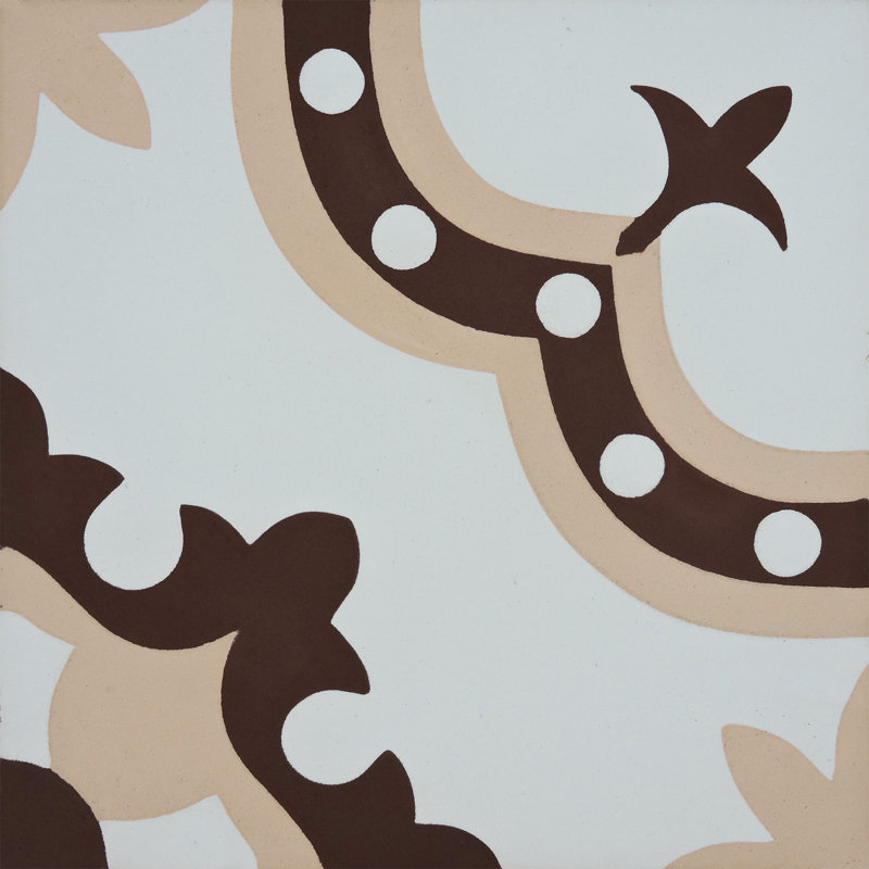 Kasba 8" x 8" Cement Patterned Wall & Floor Tile