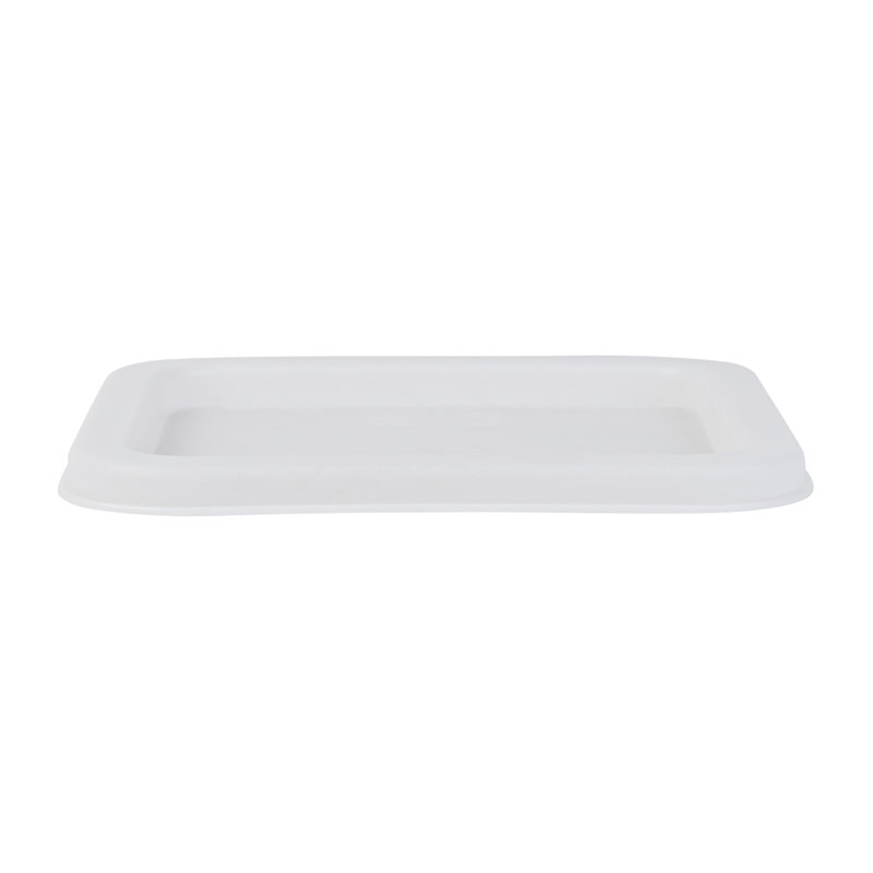 Ustensiles de restaurant - Couvercles SEULEMENT: couvercles pour aliments Met Lux, 10 couvercles carrés pour les contenants de rangement - Contenants vendus séparément, avec languette de retrait, Couvercle en plastique blanc, lavable, congelable
