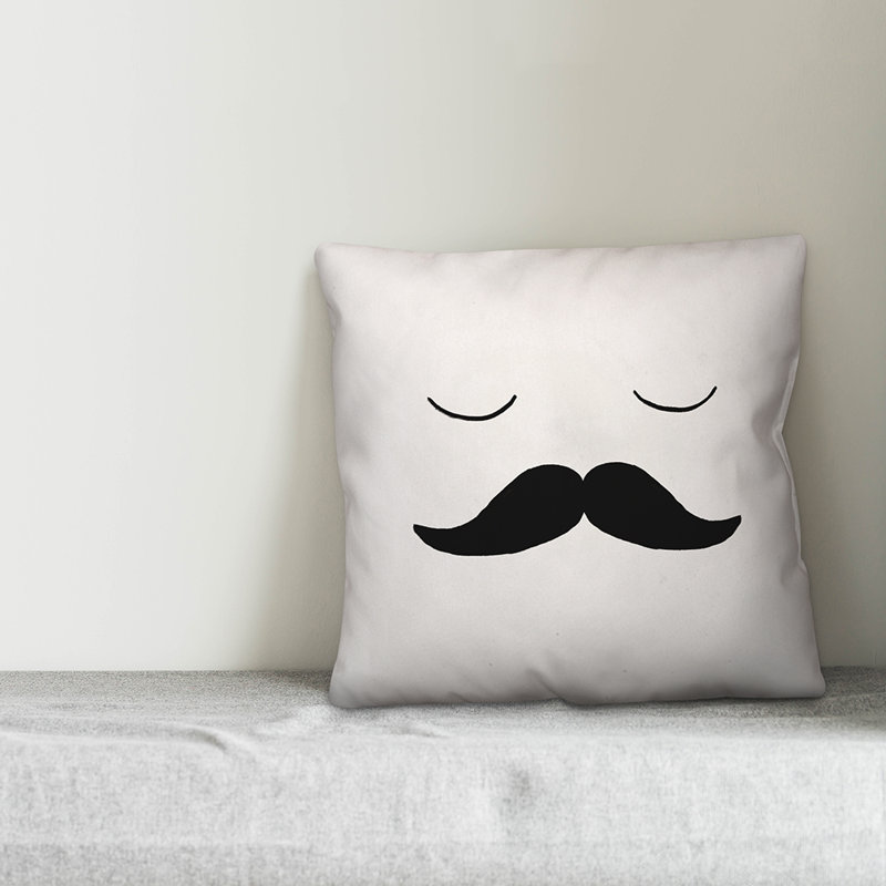Black and White Reversible Square Throw Pillow
