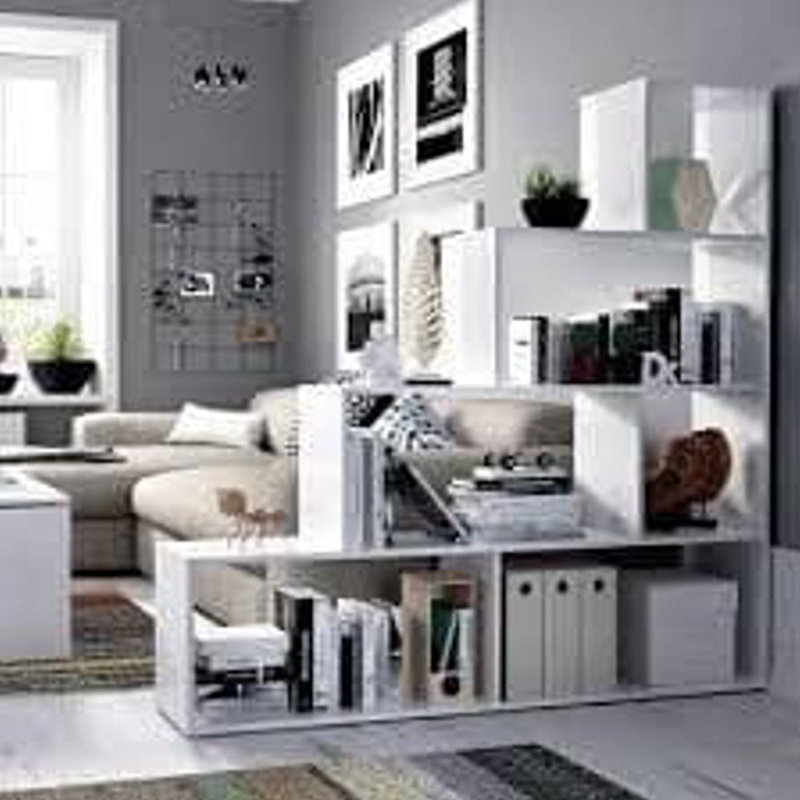 120cm H x 80cm W Particle Board Step Bookcase