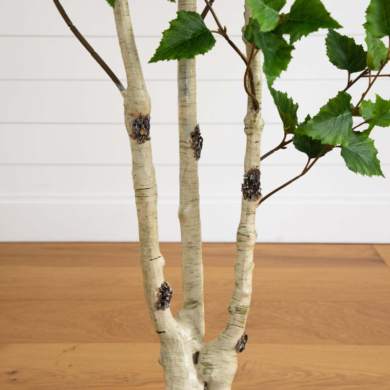 72'' Faux Birch Tree in Pot Liner