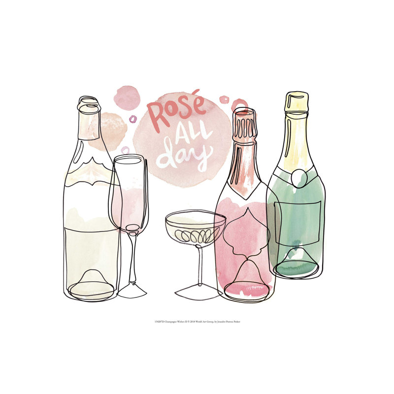 " Champagne Wishes II " by Jennifer Paxton Parker Painting Print, 8" H x 12" W