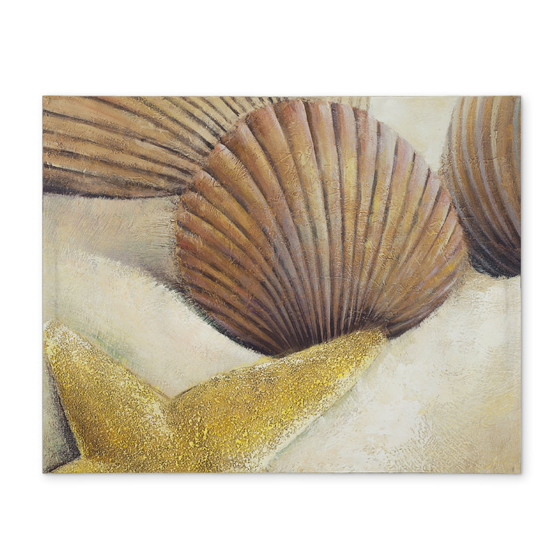 Napperon bleu étoile de mer et coquillages de plage - décor polyester