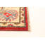 Tapis unique en laine noué à la main 5 pi 2 po x 6 pi 8 po nouvel âge Gurnaik - rouge / bleu / beige