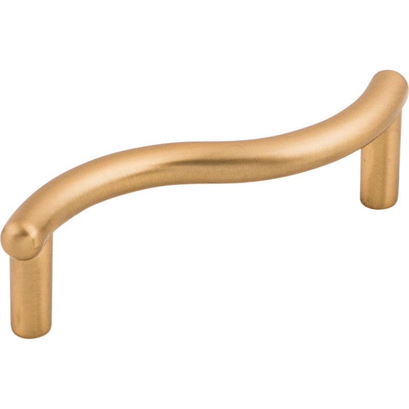 Spiral Bar Pull, Brushed Bronze, 3" Center to Center
