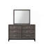 Mobilier de chambre à coucher contemporain en bois avec commode 6 tiroirs 1Pc-1843088019