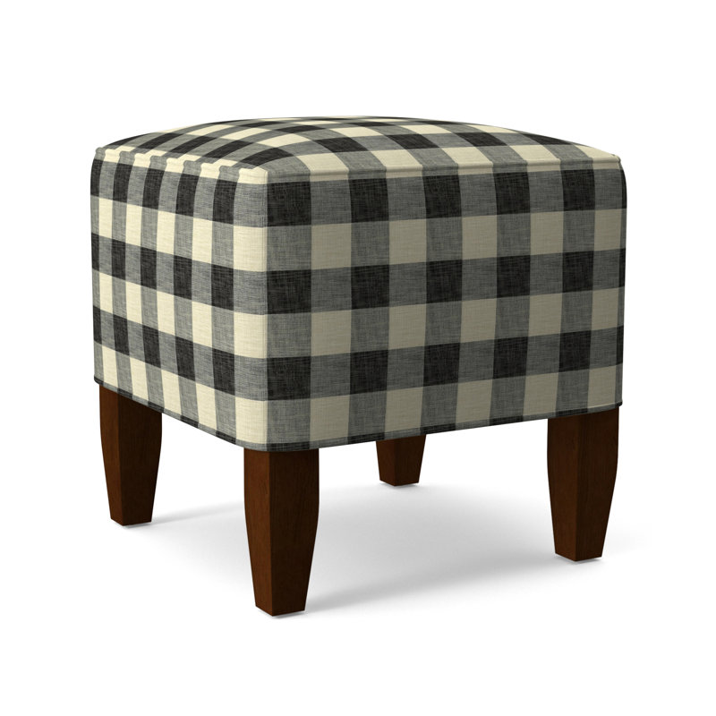 Brooklyn Upholstered Ottoman, Beige Performance Fabric; 0851-73, Coffee Finish
