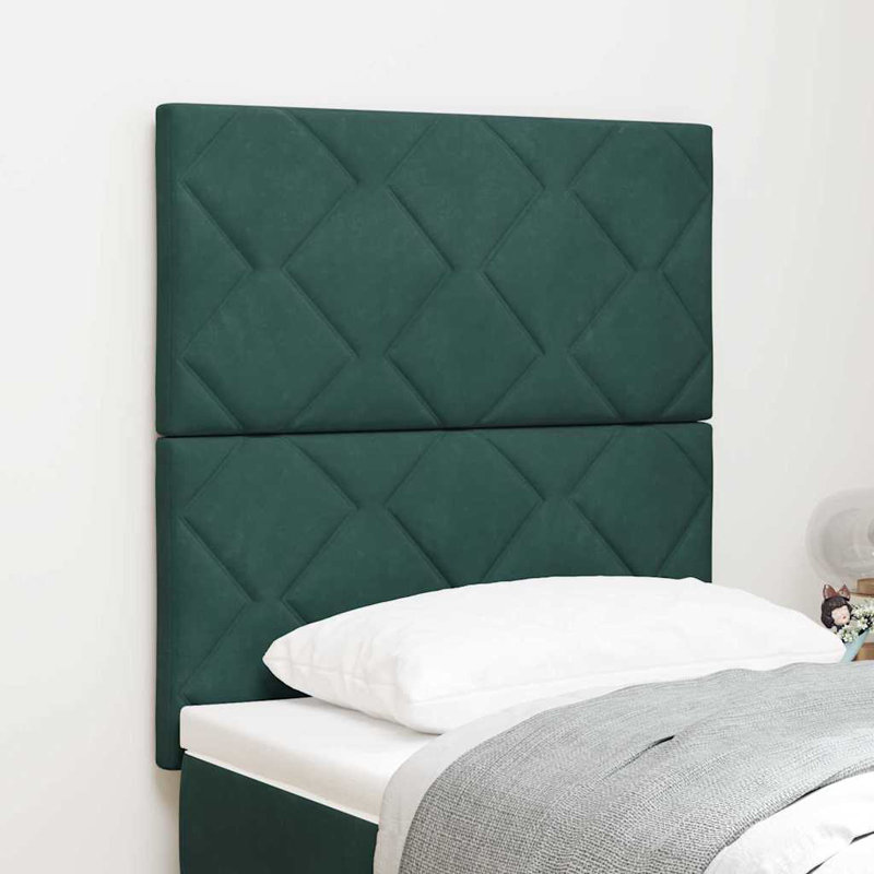 Headboard, 118cm H x 80cm W x 7cm D, Dark Green