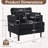 Mid-Century Modern Corduroy Barrel Accent Chair -914958860