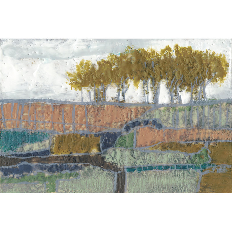 Patchwork Landscape II - Wrapped Canvas Painting, 81cm H x 122cm W x 3.8cm D