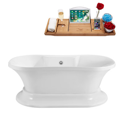 60'' x 32'' Soaking Acrylic Bathtub