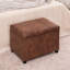 Repose-pieds 24 po en similicuir avec rangement-469151845