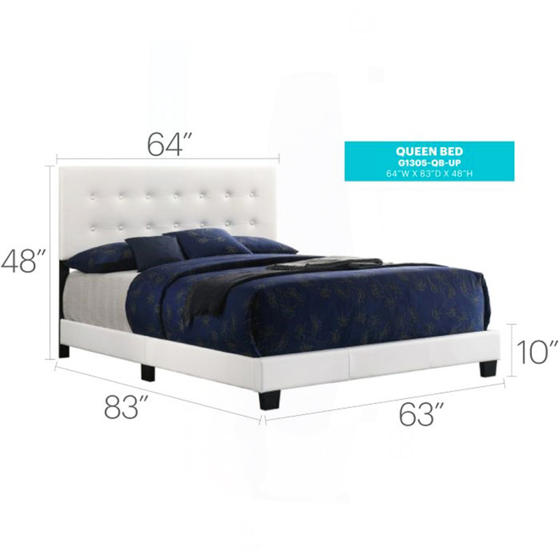 Caldwell Queen Bed , WHITE