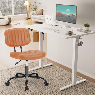 Ensemble de meubles de bureau contemporain 2 pièces - Bureau debout électrique avec fauteuil pivotant en cuir synthétique réglable