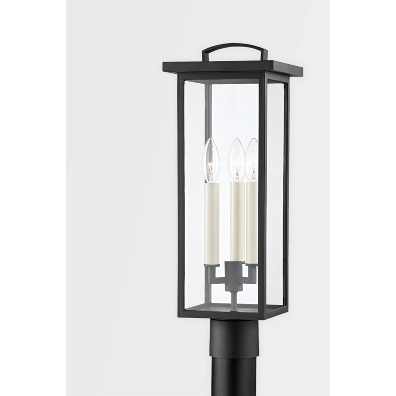 Eden 3 Light Post, Textured Black