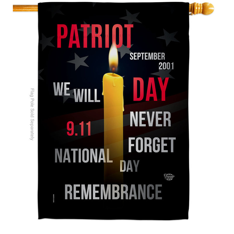 Bannière 40 x 28 po en polyester 9/11 Remembrance