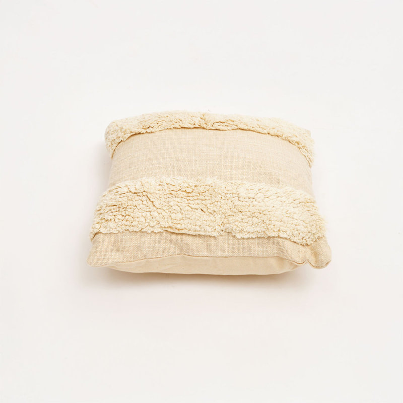 Square Cushion, Ivory Geometric