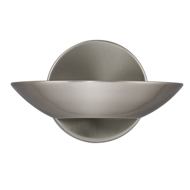Eta LED Flush Mounted Sconce, Satin Silver