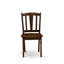 Ensemble de table de cuisine 3 pièces pour petits espaces comprenant une table de salle à manger carrée et 2 chaises, acajou-122157917-122157916