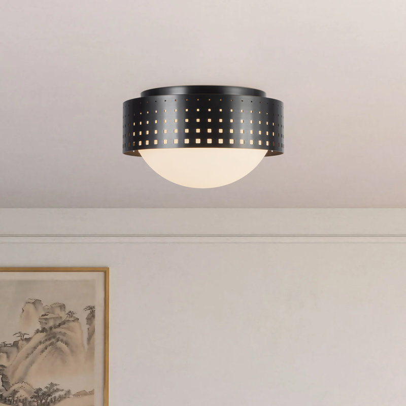 Astoria 10-in Black Flush Mount, Oil Rubbed Bronze