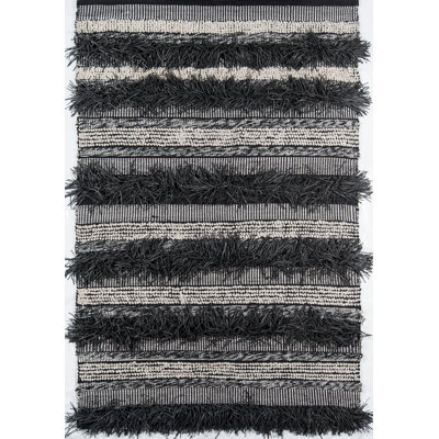 Tapis intérieur / extérieur rayé tissé à plat à la main Stengel