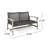 Patio Grey With Seating, Wood Structure And Iron Accents, Long-lasting Outdoor In Grey, Woven Seat, Frame Accents For Longevity-879456938