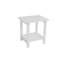 Table d'appoint moderne et carrée blanche pour l'extérieur, en tissu léger et durable, facile à nettoyer, parfaite pour une utilisation dans la cour extérieure