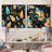 Eclectic Boho Feather Pattern - Abstract Botanicals Square Collage Set Of 2-101852732-101852733