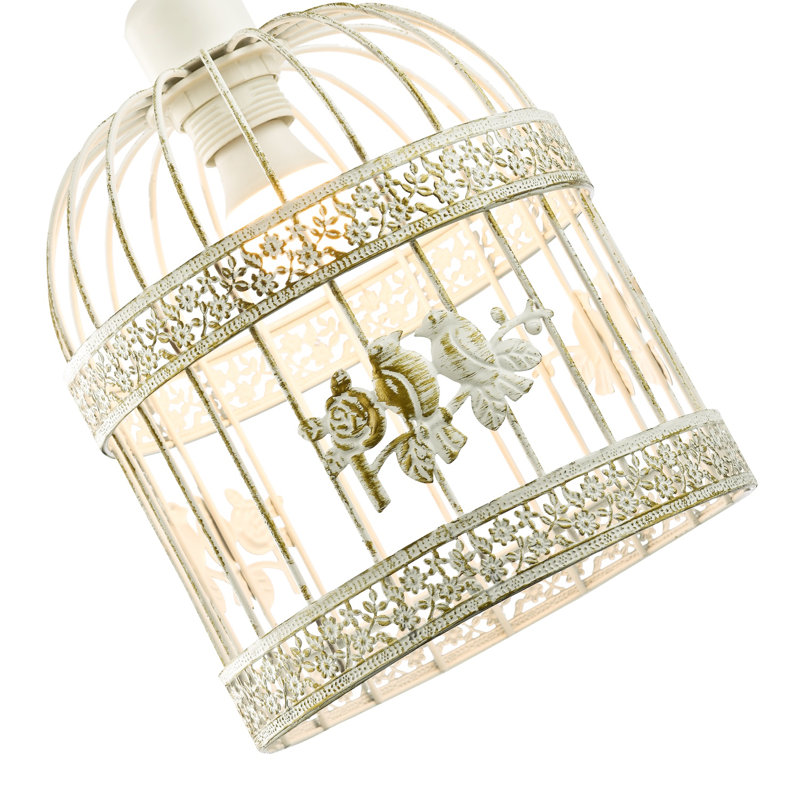 23cm H Metal Novelty Pendant Shade ( Screw On ) in Cream