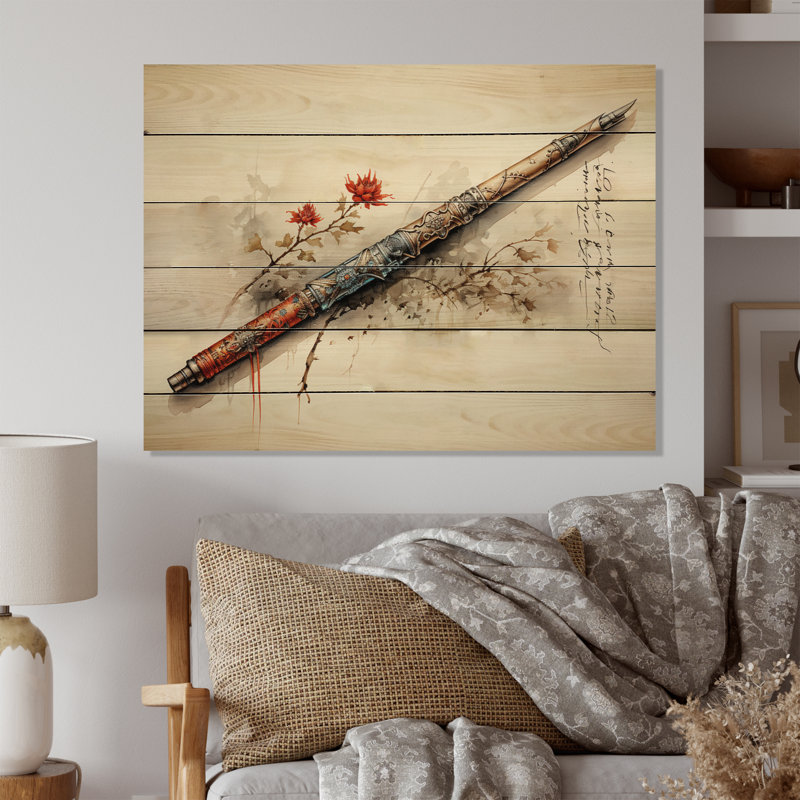Native Art Sacred Talking On Wood Print, 30" H x 40" W x 0.78" D
