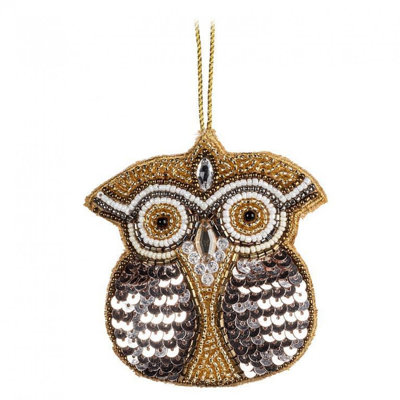 Ornement perle hibou