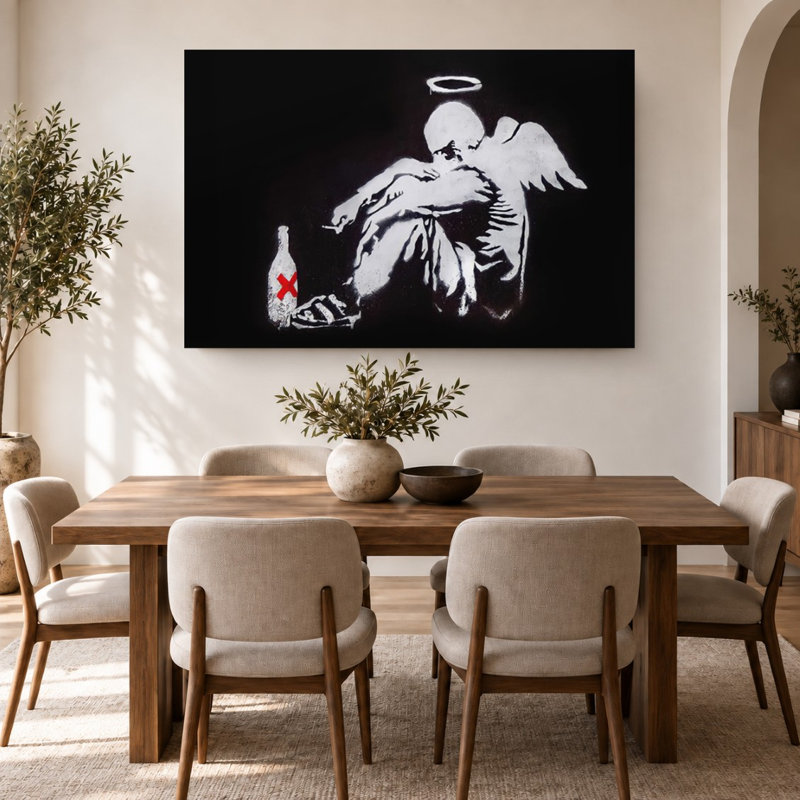 Impression sur toile Banksy Fallen Angel Street, H 30 po x l 45 po