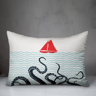  Underwater Creature Lumbar Pillow