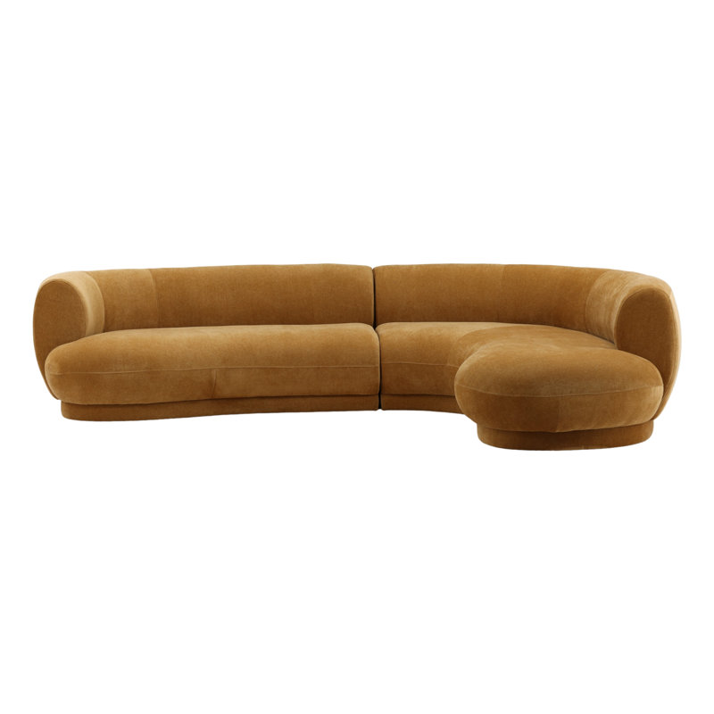 Lake Chaise Sectional Ochre LAF, Right Hand Facing