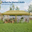 Pop Up Gazebo Canopy Tent, 210D UV-Resistant Oxford Fabric, Rust-Proof Frame with 3 Adjustable Heights, Quick Setup Outdoor Shelter with Full Accessories-129589821-129589828