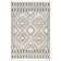 Adry Moroccan Shag Tasseled Cream/Charcoal Area Rug