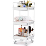 3-Tier Rolling Cart, Utility Cart with Wheels,Metal Cart,Bathroom Cart,Salon Trolley Cart,Kitchen Storage Cart