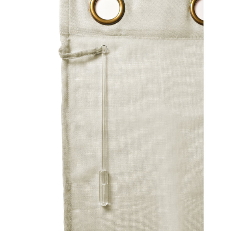 Stepanie Semi Sheer Curtain Single Panel, Ivory, 52" W x 54" L
