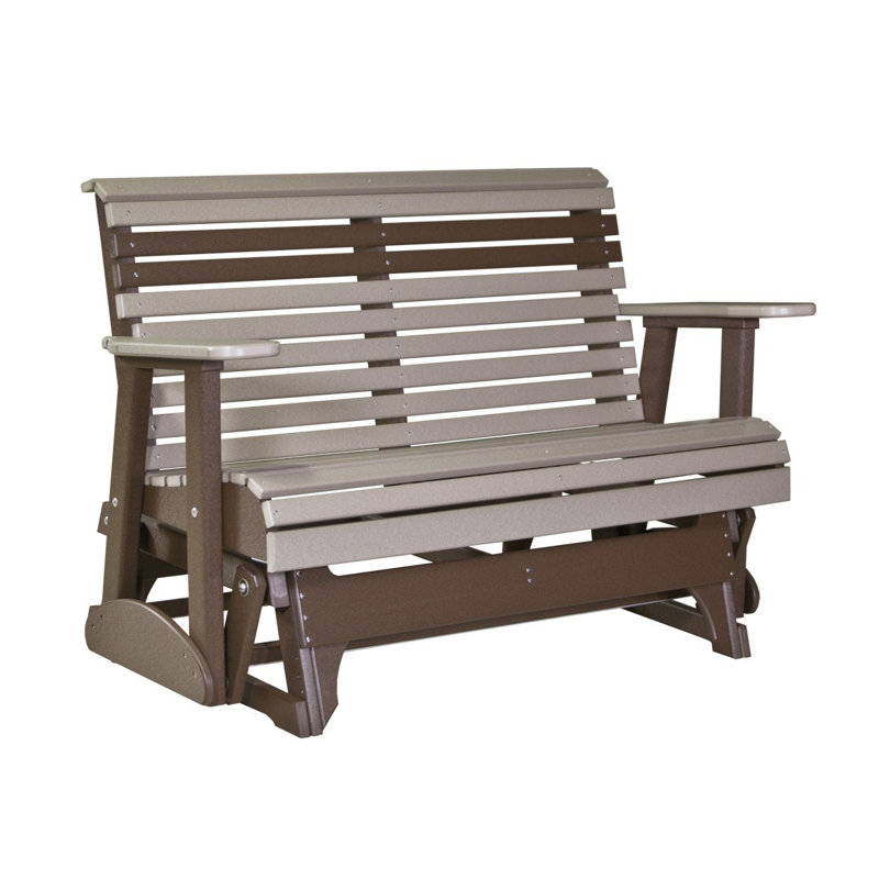 Banc coulissant adirondack Shaina, Bois vieilli / brun châtaignier