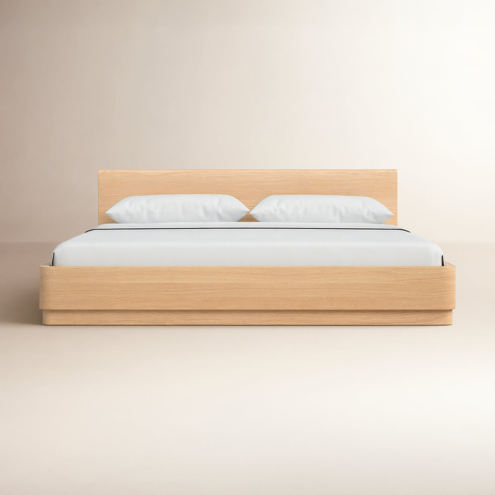 Mille Platform Bed, Queen, Oak