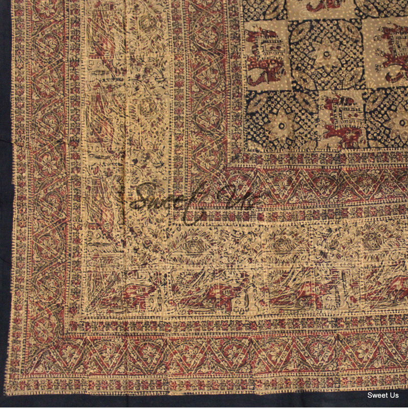 Nappe 100% coton Floral, L 90 po x l 60 po, Rust Brown